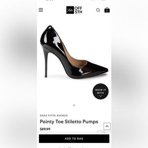 Black patent heels Size 8